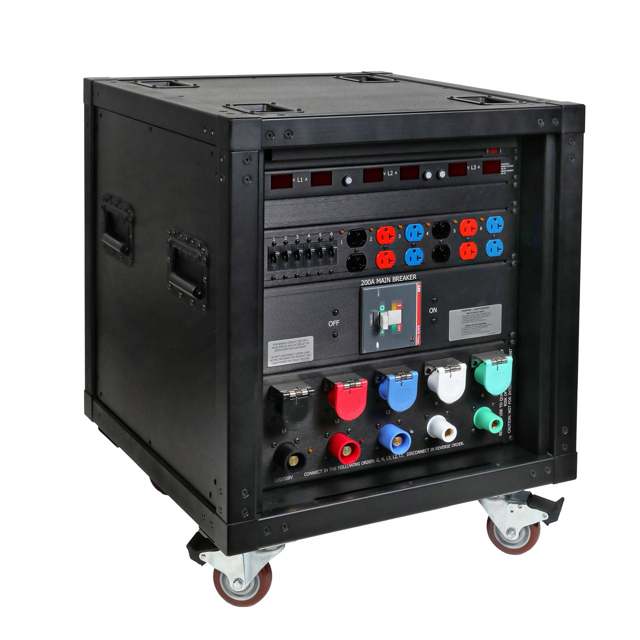 Lex PRMK12D-MR4U-2LV 200 Amp "Viceroy" PowerRACK™ to 19-Pin/L21-30/Duplex Receptacles