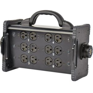 Lex BNZJ2-Z3-CLP 20 Amp “Break Out Box” to Edison Receptacles, Feed Thru