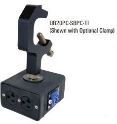 Lex DB20PC-SBPC-TI 20 Amp Neutrik® powerCON® Quad Box to (2) NEMA 5-20 Duplex Receptacles with Threaded Insert