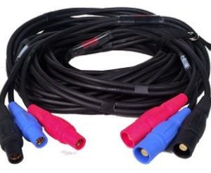 Lex FB303W-50 3-Way Cam Feeder Cable with Red, Black & Blue Connectors