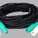 Lex FB302W-50 2-Way Cam Feeder Cable with Green and White Connectors