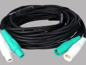 Lex FB302W-50 2-Way Cam Feeder Cable with Green and White Connectors