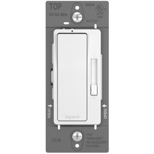 Legrand RH703PW Radiant Single Pole/3-Way Incandescent Dimmer - 700 Watts - White