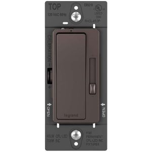 Legrand RHCL453PDBCCV4 Radiant 450 Watt Single Pole/3-Way CFL/LED Dimmer Switch - Dark Bronze