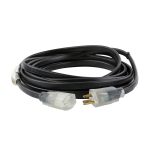 Lex 14G25FT Molded Flat NEMA 5-15 (Edison) Extension, 25ft