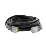 Lex 12G15FT Molded Flat NEMA 5-15 (Edison) Extension, 15ft