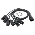 Lex EGBO100-6-L620 EverGrip® Molded 19-Pin Male (Plug) to (6) NEMA L620 Females (Connectors) Breakout, 6ft