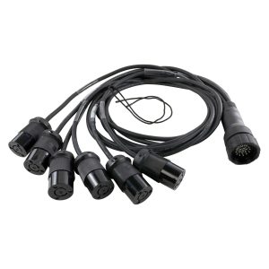 Lex EGBO100-6-L620 EverGrip® Molded 19-Pin Male (Plug) to (6) NEMA L620 Females (Connectors) Breakout, 6ft