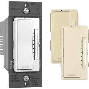 Legrand HCL453PMMTC Radiant 3-Way/4-Way/Multi-Location CFL/LED Dimmer - 450 Watts - Ivory/Light Almond/White