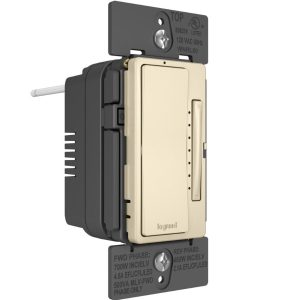 Legrand WNRL50LA Radiant 700-Watt Single Pole/3-Way/Multi-Location Smart Tru-Universal Dimmer With Netatmo - Matte Light Almond