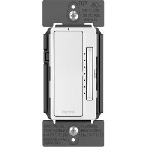 Legrand WNRL50WH Radiant 700-Watt Single Pole/3-Way/Multi-Location Smart Tru-Universal Dimmer With Netatmo - Matte White
