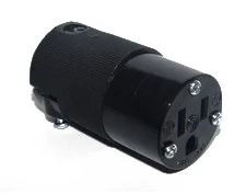 Lex HBL5269EBK 15A 125V 2P 3W, NEMA 5-15, Connector All Black, 15A