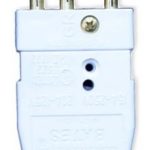 Lex 20M-AW 20A Male Inline All White Stage Pin