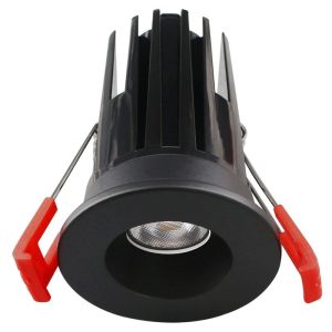 Lotus LED-1-S7W-5CCT-1RRBK 2" Recessed LED 7W, 5CCT 480 lm 120V Round Black 38° Type IC Air Tight Wet CRI 90+