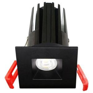 Lotus LED-1-S7W-5CCT-1SRBK 2" Recessed LED 7W, 5CCT 480 lm 120V Square Black 38° Type IC Air Tight Wet CRI 90+