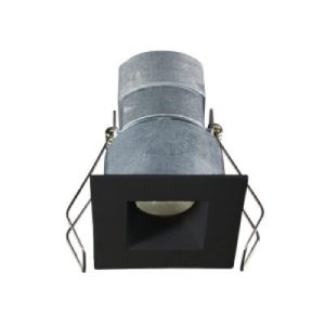 Lotus LED-1-S6W-30K-T1-S-BK 2" Mini Recessed, LED Square Black 24V AC/DC 6W 3000K 480 lm 38° Type IC Air