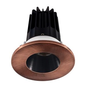 Lotus LED-2-S8W2-27K-2RRBK-2RTCP 2" Recessed 8W LED 2700K 580 lm 38° Type IC Damp Air-Tight ES T24 CRI 90+