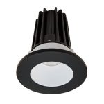 Lotus LED-2-S15W-40K-2RRWH-2RTBK 2" Recessed 15W LED 4000K 1020 lm 38° Type IC Damp Air-Tight ES T24 CRI 90+