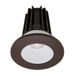 Lotus LED-2-S15W-40K-2RRWH-2RTBZ 2" Recessed 15W LED 4000K 1020 lm 38° Type IC Damp Air-Tight ES T24 CRI 90+