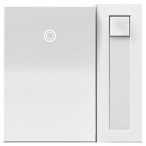 Legrand ADPD4FBL3P2W4 Adorne Single Pole/3-Way 0-10V Fluorescent/LED Paddle Dimmer Switch - White