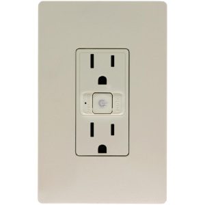 Legrand WWRR15LACCV2 Radiant 15 Amp 120-Volt Wi-Fi Smart Outlet - Light Almond