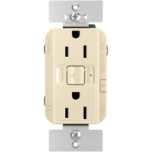 Legrand WNRR15LA Radiant 15 Amp Double Pole Smart Outlet With Netatmo - Matte Light Almond