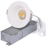 Lotus JXL-COB02-R08W-CCT-2RR-SM-WH 2" Round Recessed Eco LED 8W 3CCT 3-4-5K Smooth Reflector White 36°