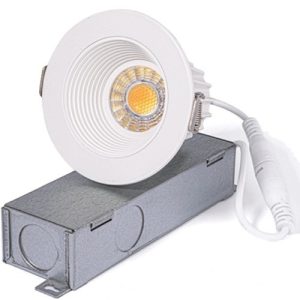 Lotus JXL-COB02-R08W-CCT-2RR-BF-WH 2" Round Recessed Eco LED 8W 3CCT 3-4-5K Baffle Reflector White 36°