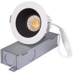 Lotus JXL-COB02-R08W-CCT-2RR-BF-BK 2" Round Recessed Eco LED 8W 3CCT 3-4-5K Baffle Reflector Black 36°