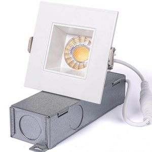 Lotus JXL-COB02-S08W-CCT-2SR-SM-WH 2" Square Recessed Eco LED 8W 3CCT 3-4-5K Smooth Reflector White 36°