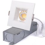 Lotus JXL-COB02-S08W-CCT-2SR-BF-WH 2" Square Recessed Eco LED 8W 3CCT 3-4-5K Baffle Reflector White 36°