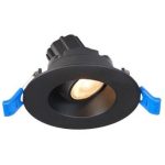 Lotus LRG2-27K-HO-BK 2" Round Regressed Gimbal HO 5.5W LED 2700K Black 24° 450 lm Type IC Wet Air-Tight ES CRI 90+