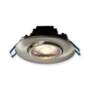Lotus LL3G-41K-BN 3" Round Eyeball Gimbal 5CCT 7.5W LED 4100K Brushed Nickel38° 630 lm Type IC Air-Tight Wet ES CRI 90+
