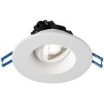 Lotus LRG3-30K-WH 3" Round Regressed Gimbal 7.5W, LED 3000K White 38° 600 lm Type IC Air-Tight Wet ES CRI 90+