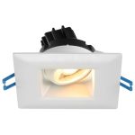 Lotus LSG3-40K-WH 3" Square Regressed Gimbal 7.5W, LED 4000K White 38° 630 lm Type IC Air-Tight Wet ES CRI 90+