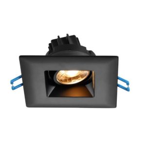 Lotus LSG3-40K-BK 3" Square Regressed Gimbal 7.5W, LED 4000K Black 38° 630 lm Type IC Air-Tight Wet ES CRI 90+