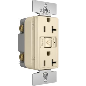 Legrand WNRR20LA Radiant 20 Amp Double Pole Smart Outlet With Netatmo - Matte Light Almond