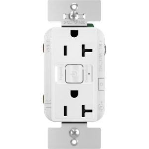 Legrand WNRR20WH Radiant 20 Amp Double Pole Smart Outlet With Netatmo - Matte White
