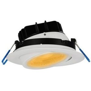 Lotus LL4G-27K-HO-WH 4" Round Eyeball Gimbal HO 15W LED 2700K White 38° 1100 lm Type IC Air-Tight Wet ES CRI 90+