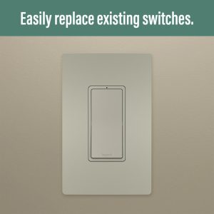 Legrand WNRL10NI Radiant 15 Amp 1800-Watt Single Pole/3-Way/Multi-Location Smart Light Switch With Netatmo - Matte Nickel