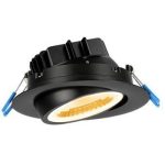 Lotus LL4G-32K-BK-DTW 4" Round Eyeball Gimbal 11.4W LED Dim To Warm 32K Black 38° 800 lm Type IC Air-Tight Wet CRI 90+