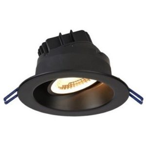 Lotus LRG4-30K-BK 4" Round Regressed Gimbal 11.4W LED 3000K Black 38° 1000 lm Type IC Air-Tight Wet ES CRI 90+