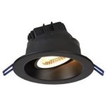 Lotus LRG4-32K-BK-DTW 4" Round Regressed Gimbal 11.4W Dim To Warm 32K Black 38° 800 lm Type IC Air-Tight Wet CRI 90+