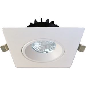 Lotus AD-LED-4-S12W-5CCT-WH-LREY-SQ 4" Square Venus Adjustable 12W LED White Trim 5CCT 38° Type IC Wet Air-Tight ES T24 CRI 90+