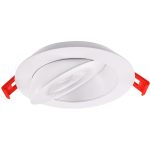 Lotus LED-4-S9W-3K-FG-WH 4" Round Floating Gimbal Recessed LED 9W 3000K White 790 lm Type IC Air-Tight ES