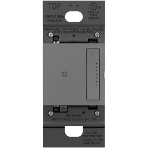Legrand WNAL50M1 Adorne 700-Watt Single Pole Tru-Universal Smart Dimmer Switch With Netatmo - Matte Magnesium