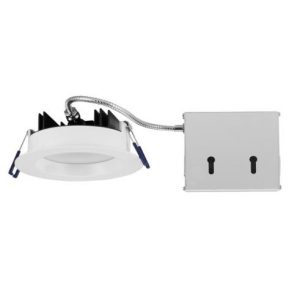 Lotus LL4RR-27K-WH 4" Round Regressed Plenum 14.5W LED 2700K White 90° 950 lm Type IC Air-Tight Wet ES CRI 90+
