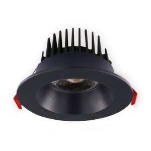 Lotus AD-LED-4-S15W-5CCT-T4RB 4" Recessed 15W LED Round Black Trim 5CCT 27K-50K 40° Type IC Damp Air-Tight ES T24 CRI 90+