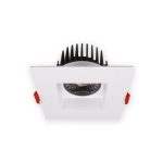 Lotus AD-LED-4-S15W-5CCT-T4SW 4" Recessed 15W LED Square White Trim 5CCT 27K-50K 40° Type IC Damp Air-Tight ES T24 CRI 90+