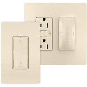 Legrand WNRH15KITLA Radiant Smart Outlet/Gateway and Smart Switch With Netatmo Starter Kit - Matte Light Almond